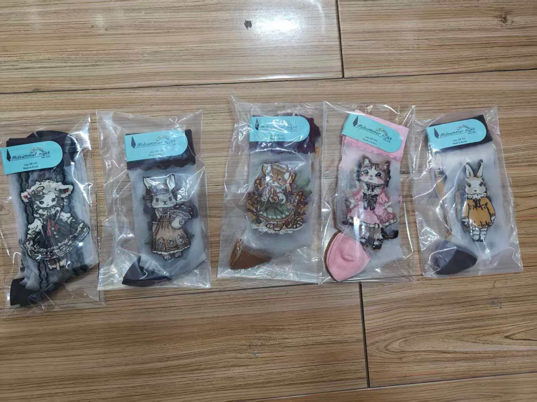 Spring/Summer Thin Cartoon Colorful Socks