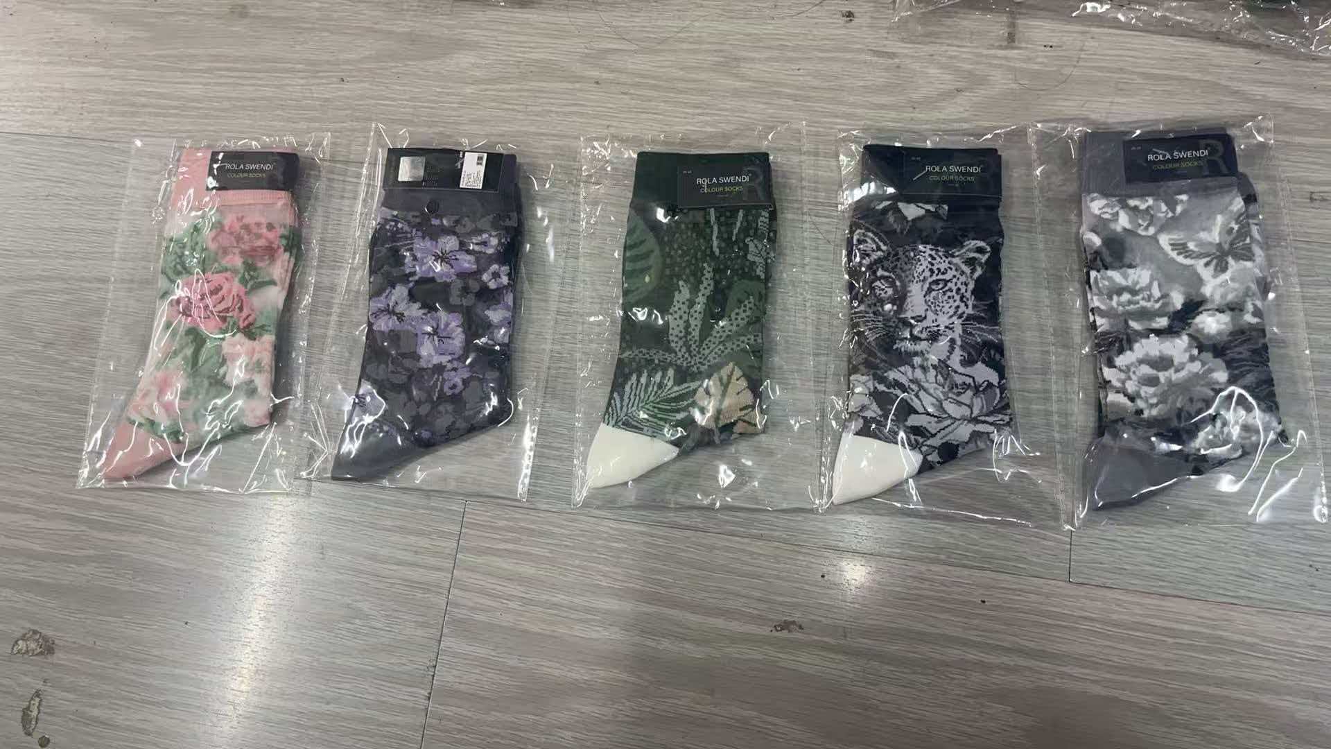 Spring/Summer Thin Cartoon Dark-colored Socks